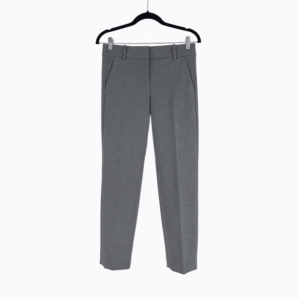 J.Crew Cameron Gray Ankle Pants 2 Academia 90s Minimalist Quiet Luxury Corpcore